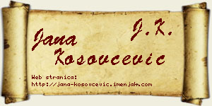 Jana Kosovčević vizit kartica